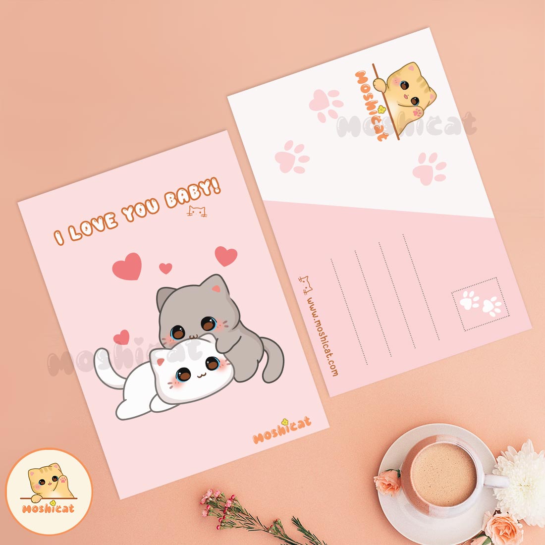 I love you baby A6-sized postcard / art print