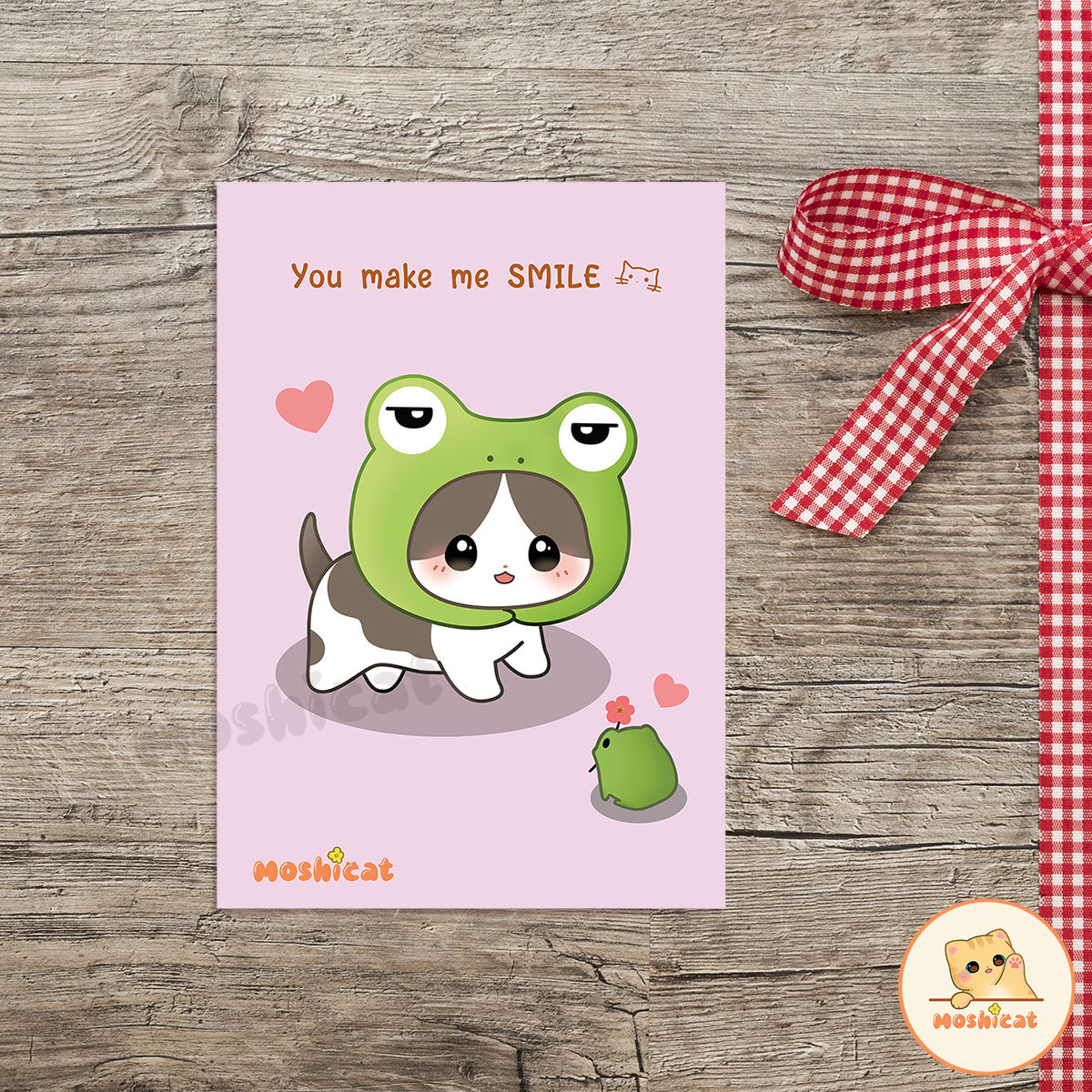 You make me smile art print (postcard size)
