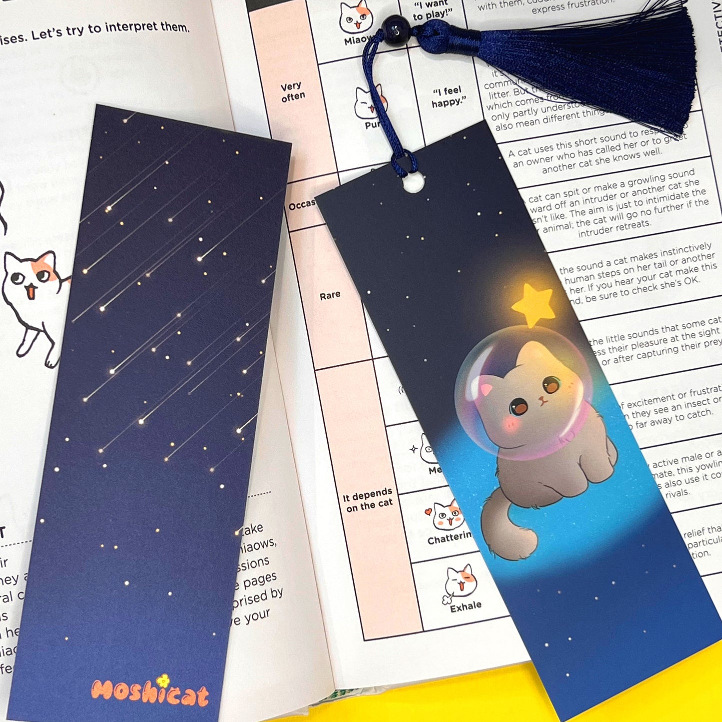 Astronaut kitty bookmark