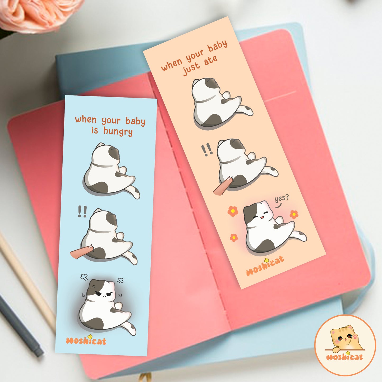 Moody kitty bookmark