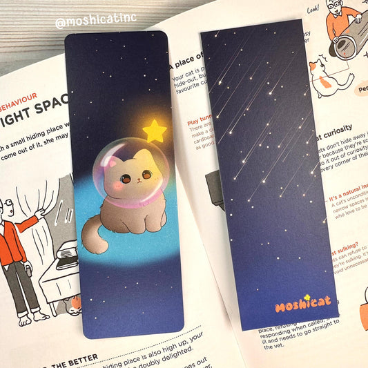 Astronaut kitty bookmark