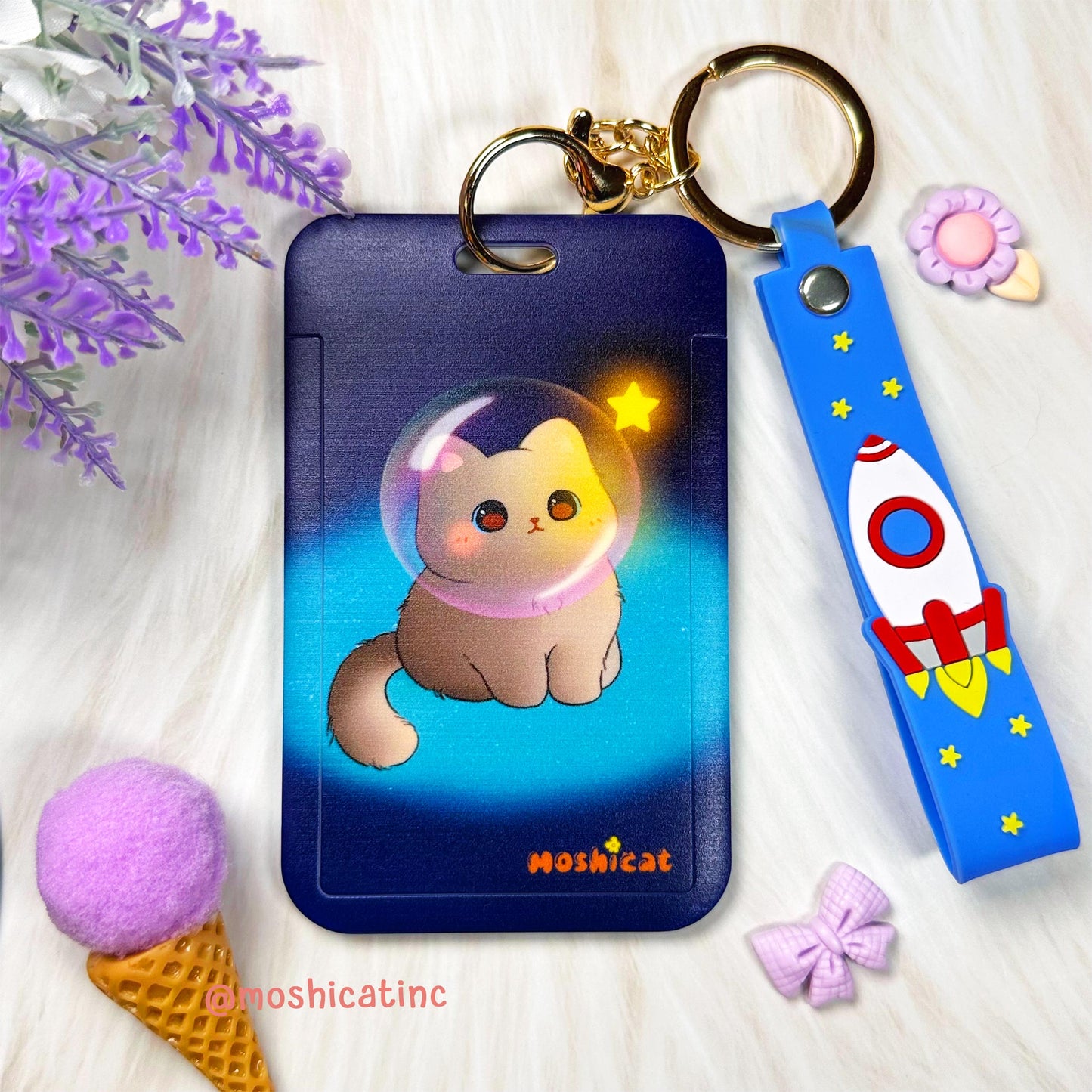 Astronaut kitty card holder