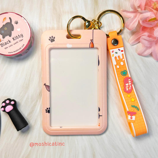 Black kitties card holder