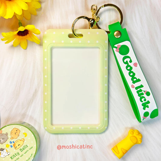 Kitty balls card holder with silicone wristband