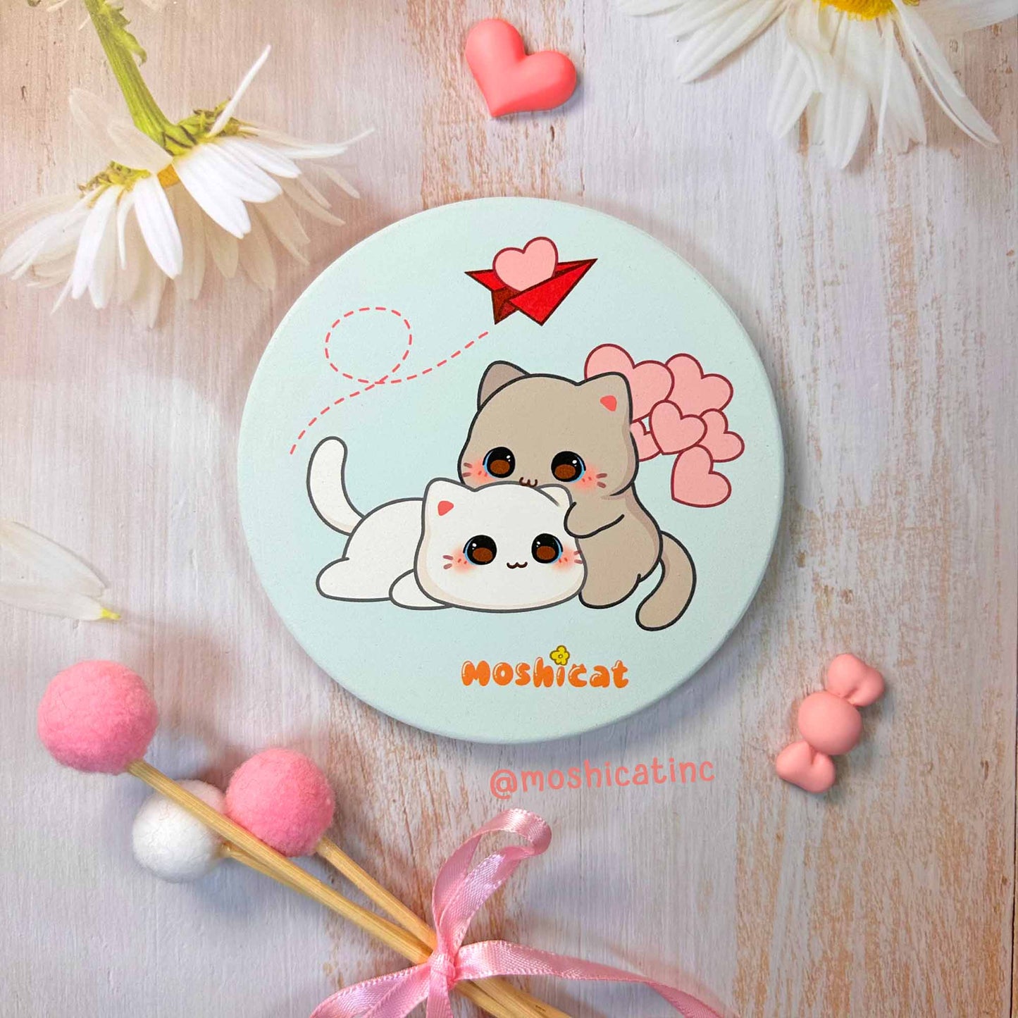 Kitties muack muack ceramic coaster