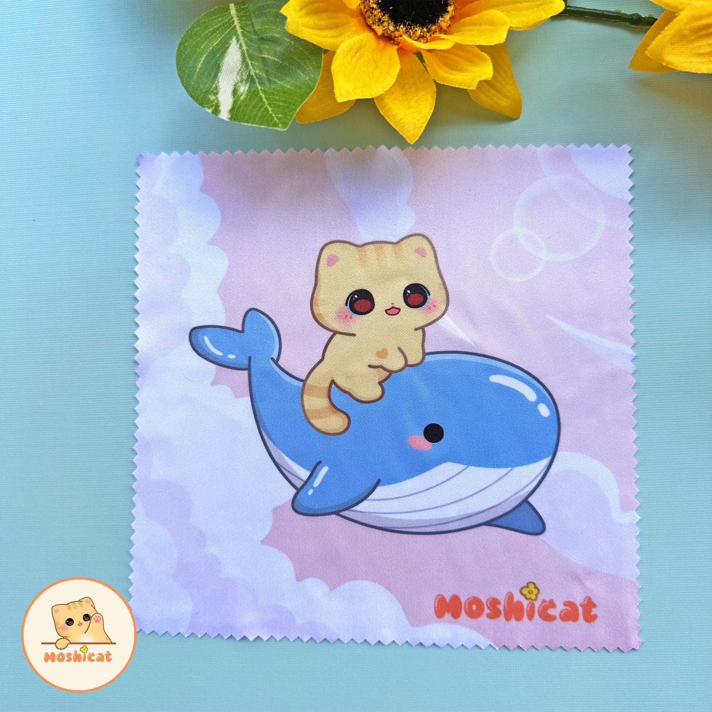 Kitty and whale (Lens cleaning cloth)