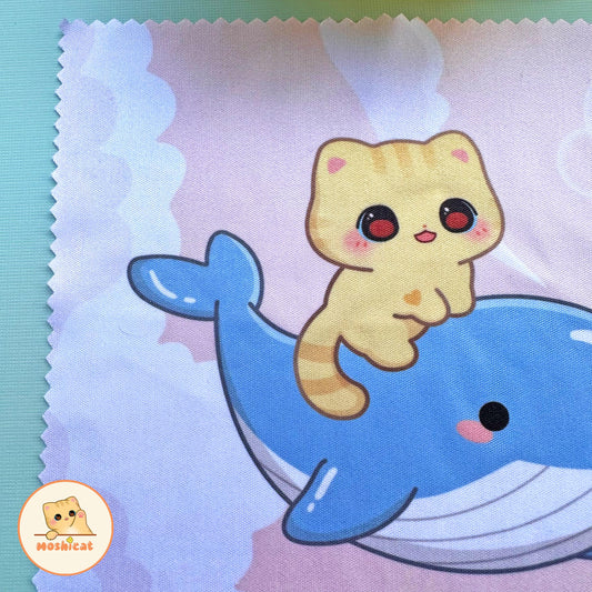 Kitty and whale (Lens cleaning cloth)