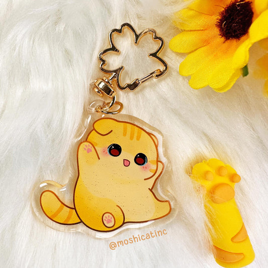 Paws-up kitty (Keychain)