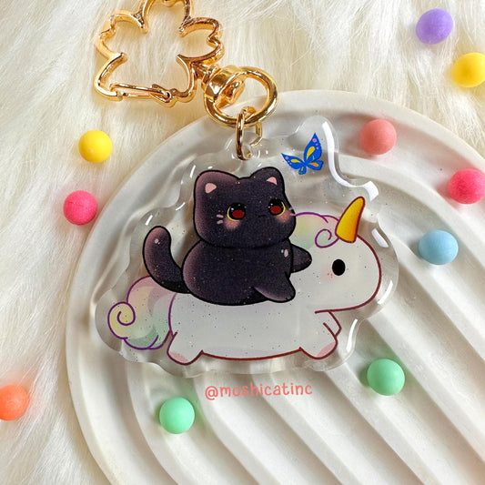 Kitty and cute unicorn (Keychain)
