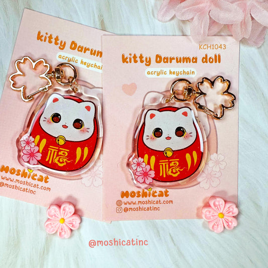 Daruma kitty (Keychain)