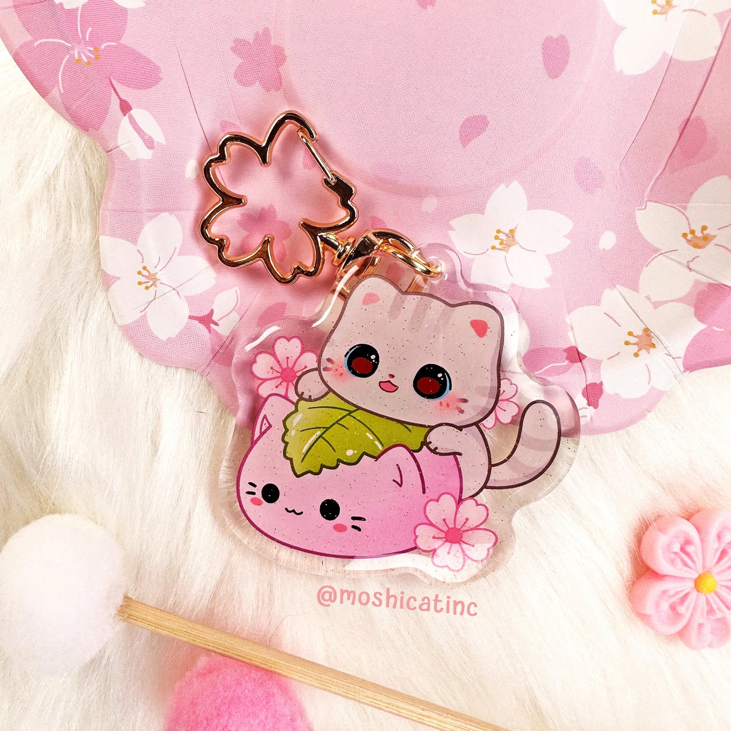 Sakura mochi kitty (Keychain)