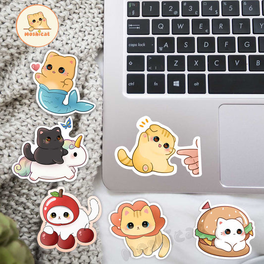 Apple hoodie kitty Vinyl individual sticker