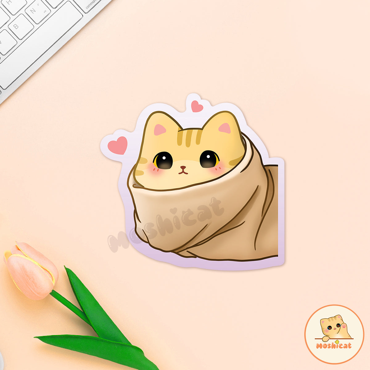 Purrito kitty (Vinyl sticker)