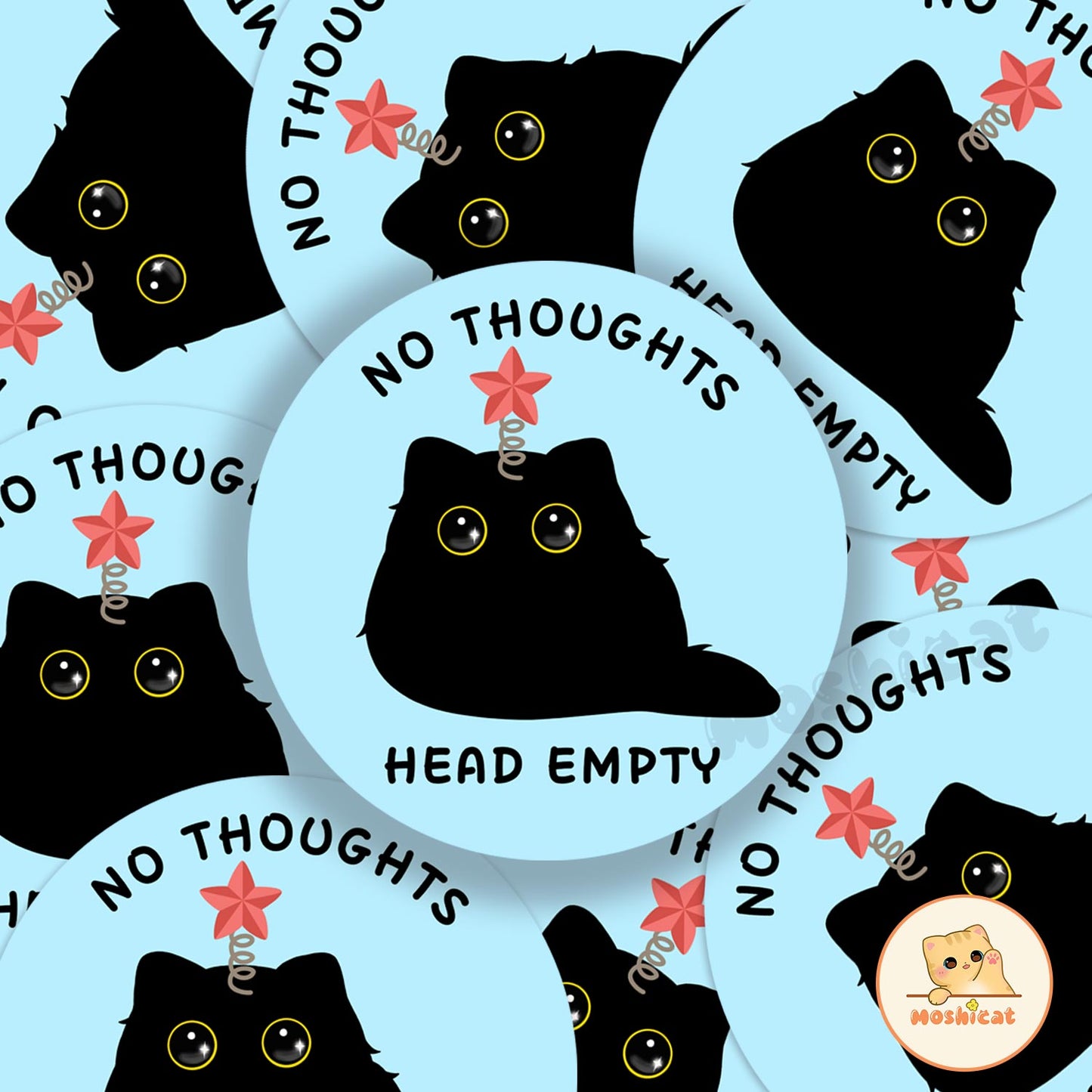 No thoughts head empty Vinyl individual sticker