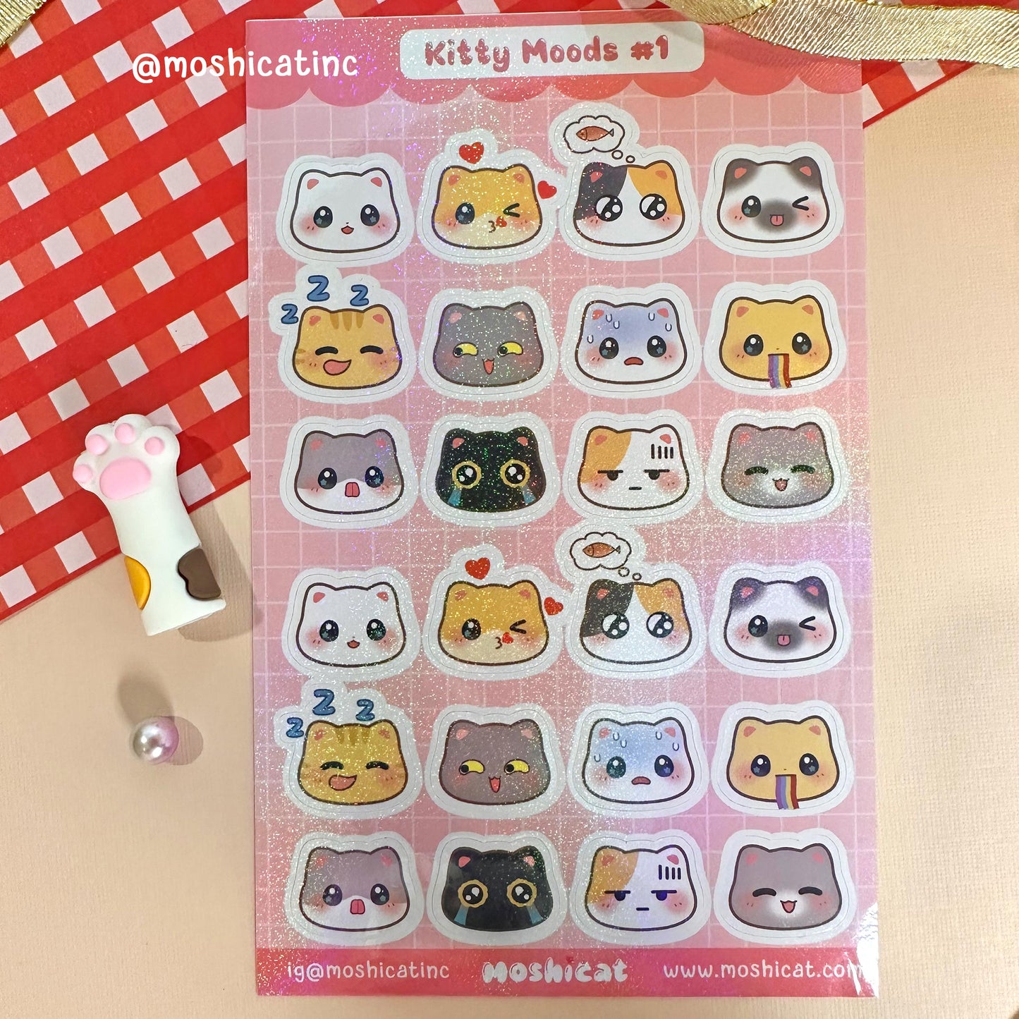 Kitty moods #1 (Sticker sheet)