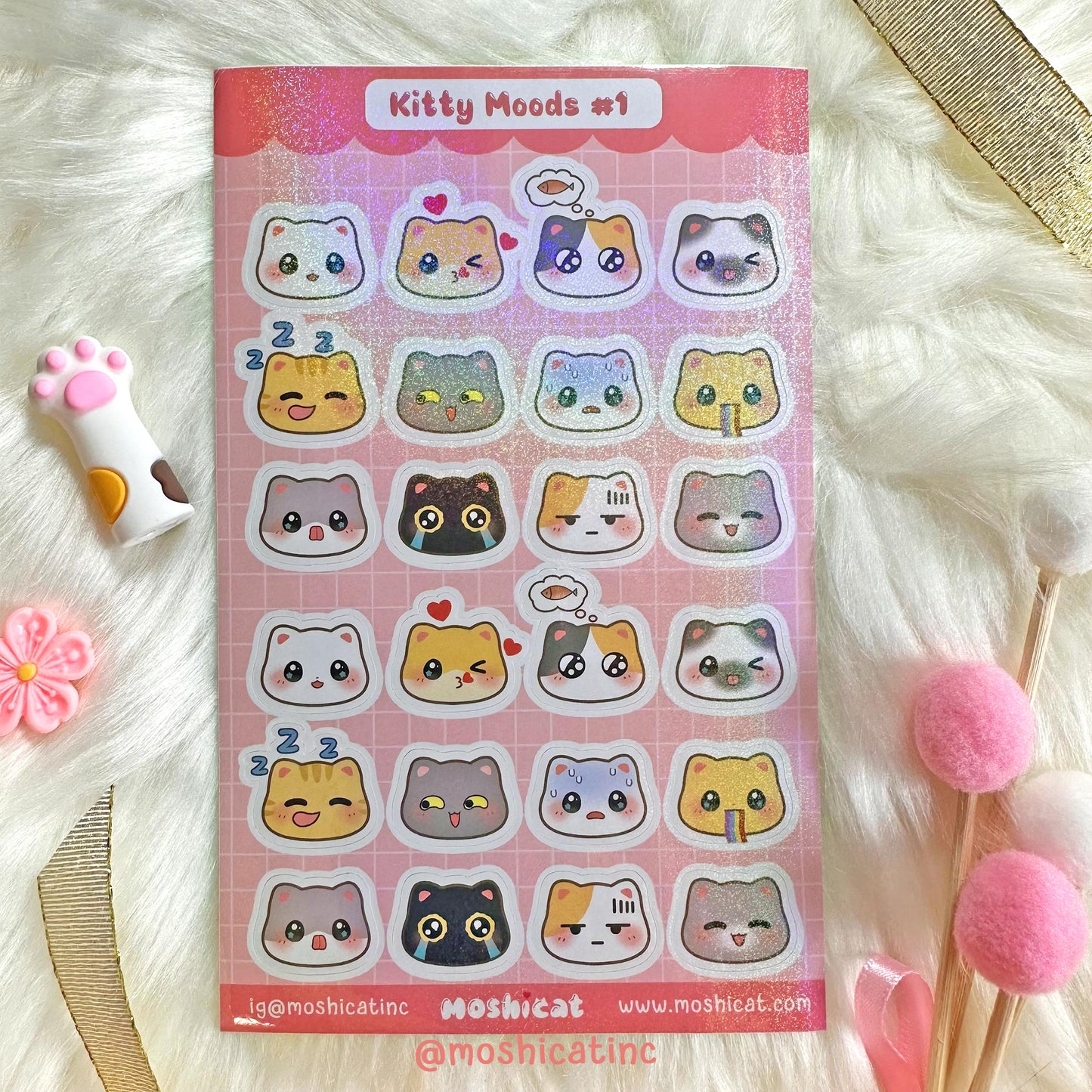 Kitty moods #1 (Sticker sheet)