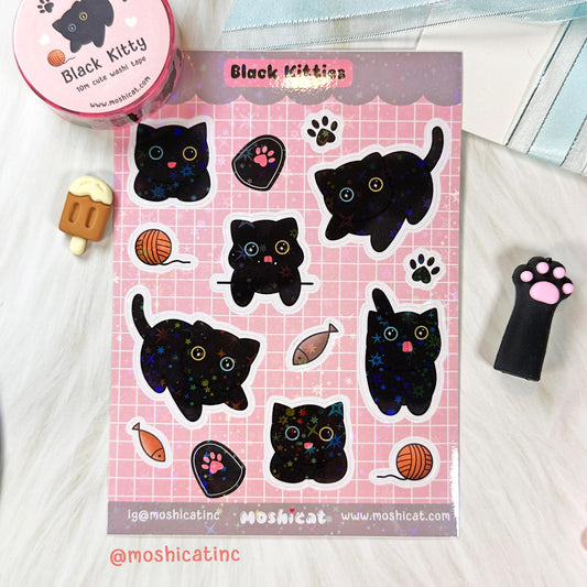 Black kitties (Sticker sheet)