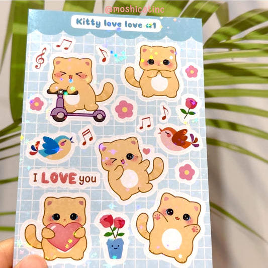 Kitty love love #1 (Sticker sheet)