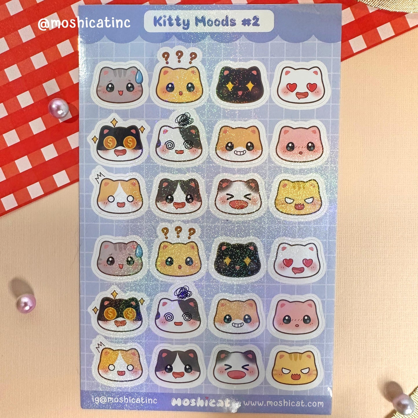 Kitty moods #2 (Sticker sheet)