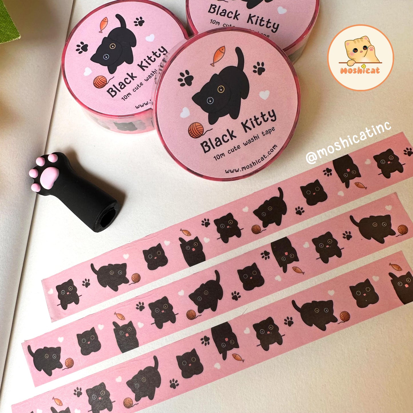 Black kitties (Washi tape)