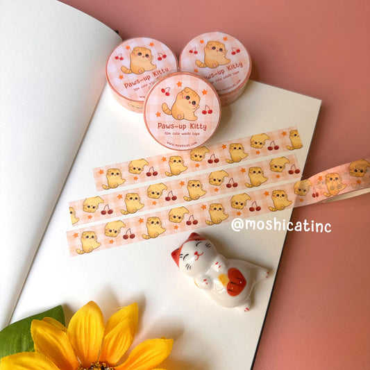 Paws-up kitty (Washi tape)