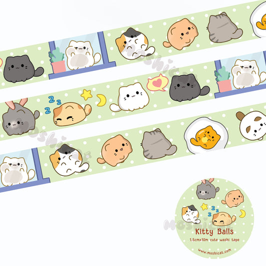 Kitty balls (Washi tape)