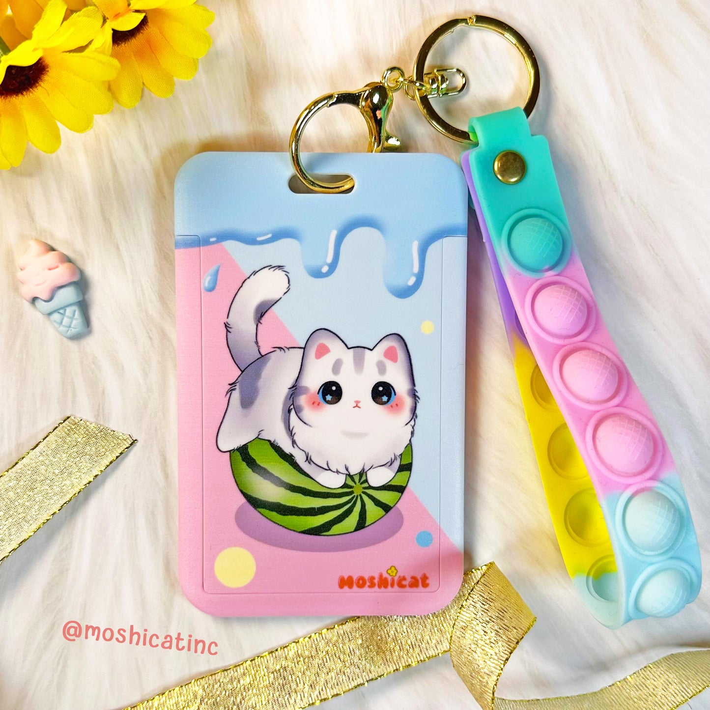 Watermelon kitty card holder