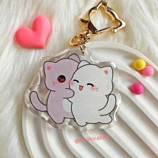Kitties hug hug (Keychain)