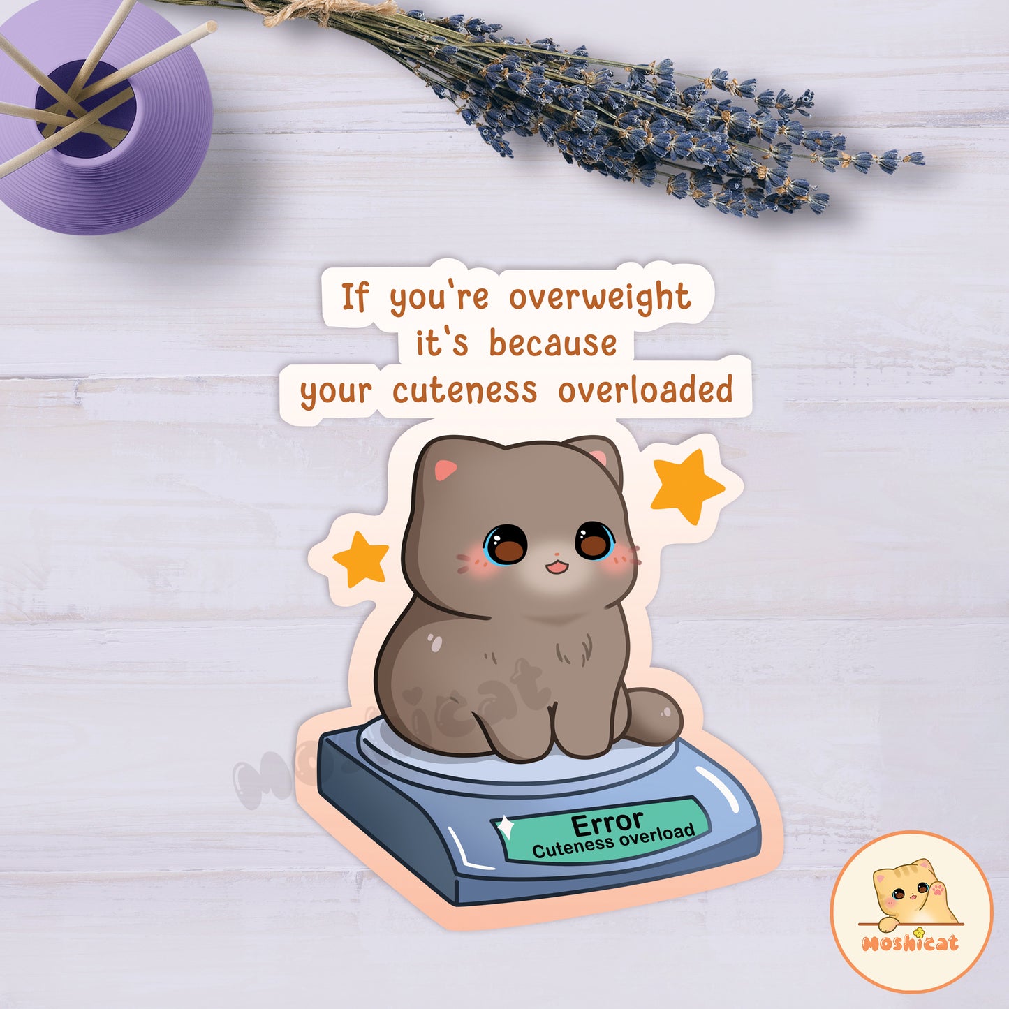 Kitty cuteness overloaded (Vinyl sticker)