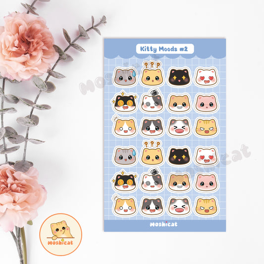 Kitty moods #2 (Sticker sheet)