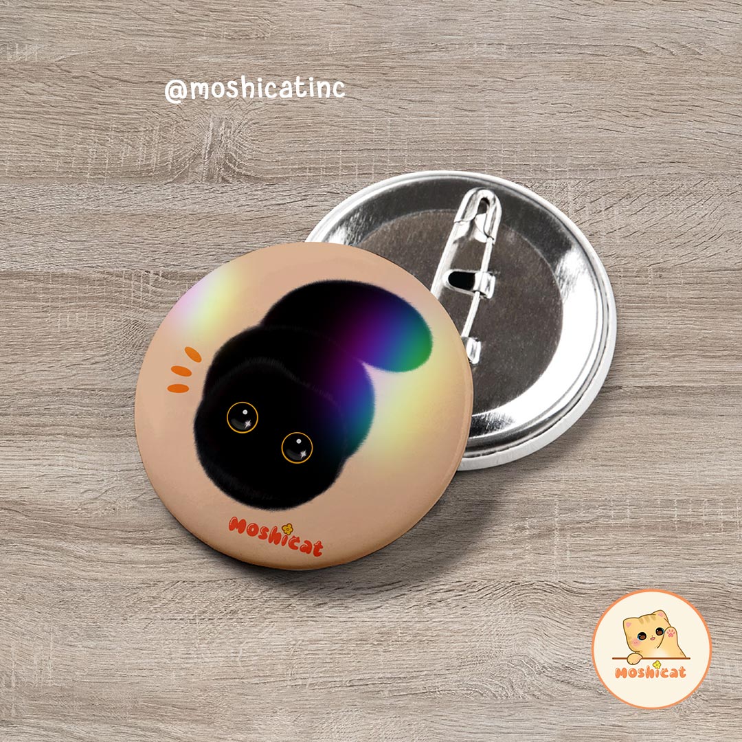 Cute void kitty button pin / badge