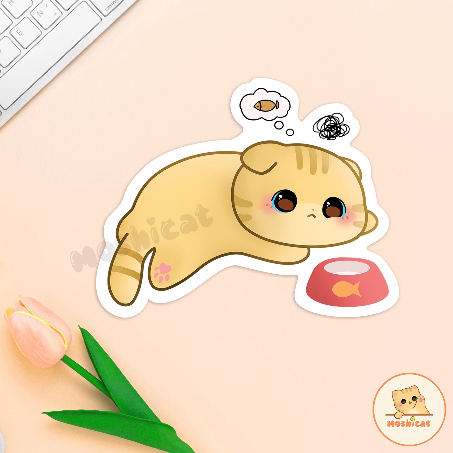 Kitty bowl so empty (Vinyl sticker)