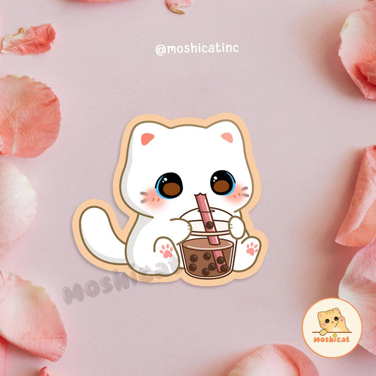 Bubble kit-tea Vinyl sticker
