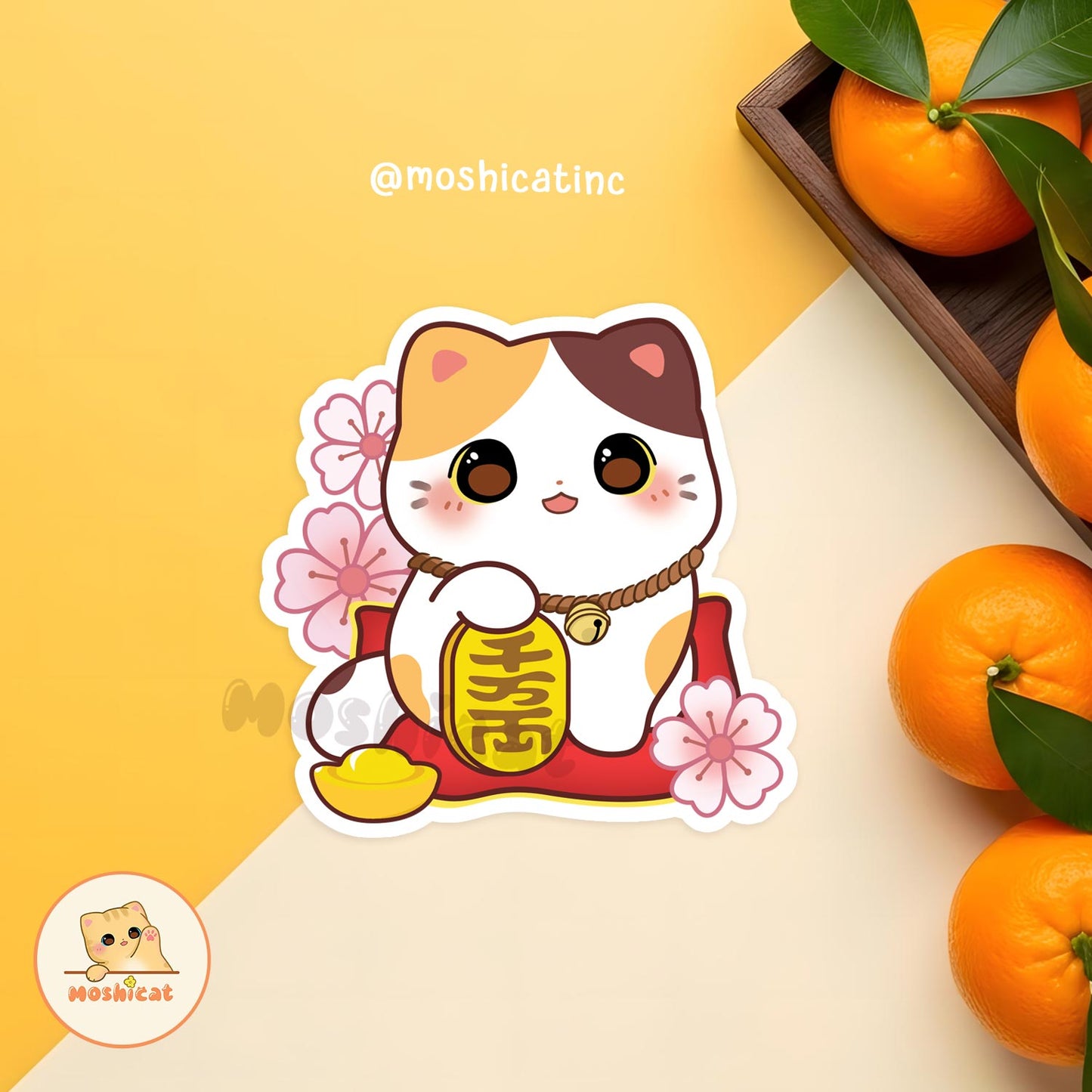 Fortune kitty Vinyl sticker