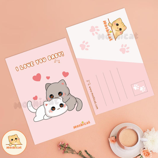 I love you baby A6-sized postcard / art print