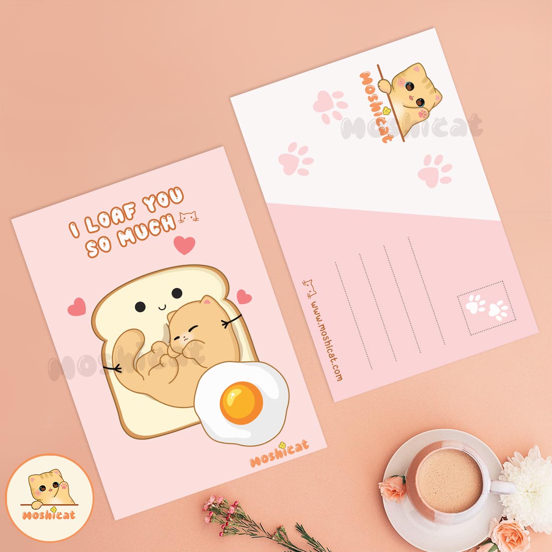 I loaf you so much A6-sized postcard / art print