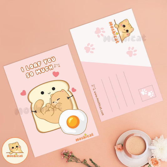 I loaf you so much A6-sized postcard / art print