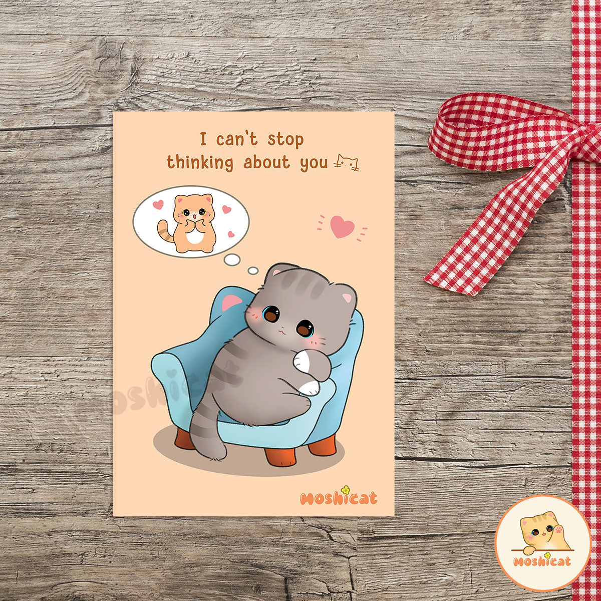 Can't stop thinking about you art print (postcard size)