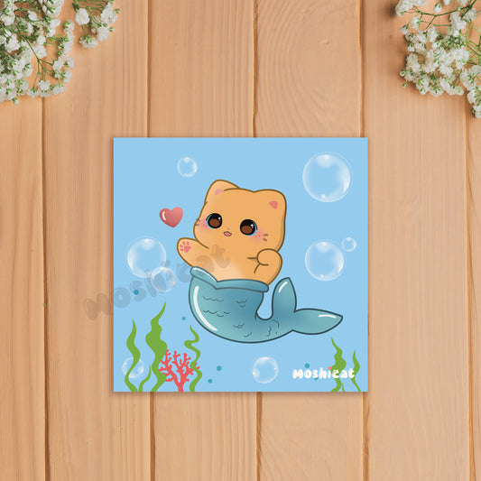 Merkitty square mini art print