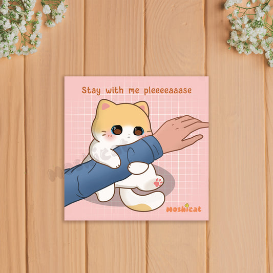Stay with me please square mini art print