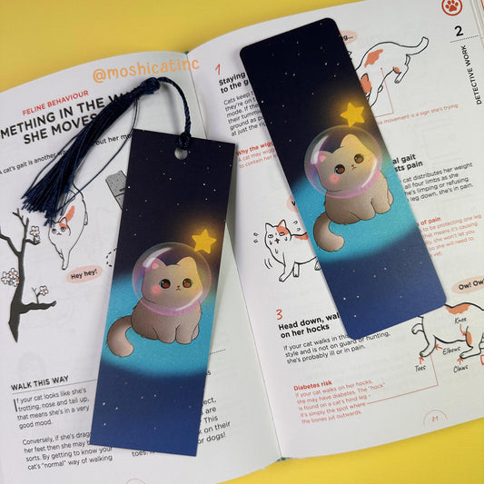 Astronaut kitty bookmark