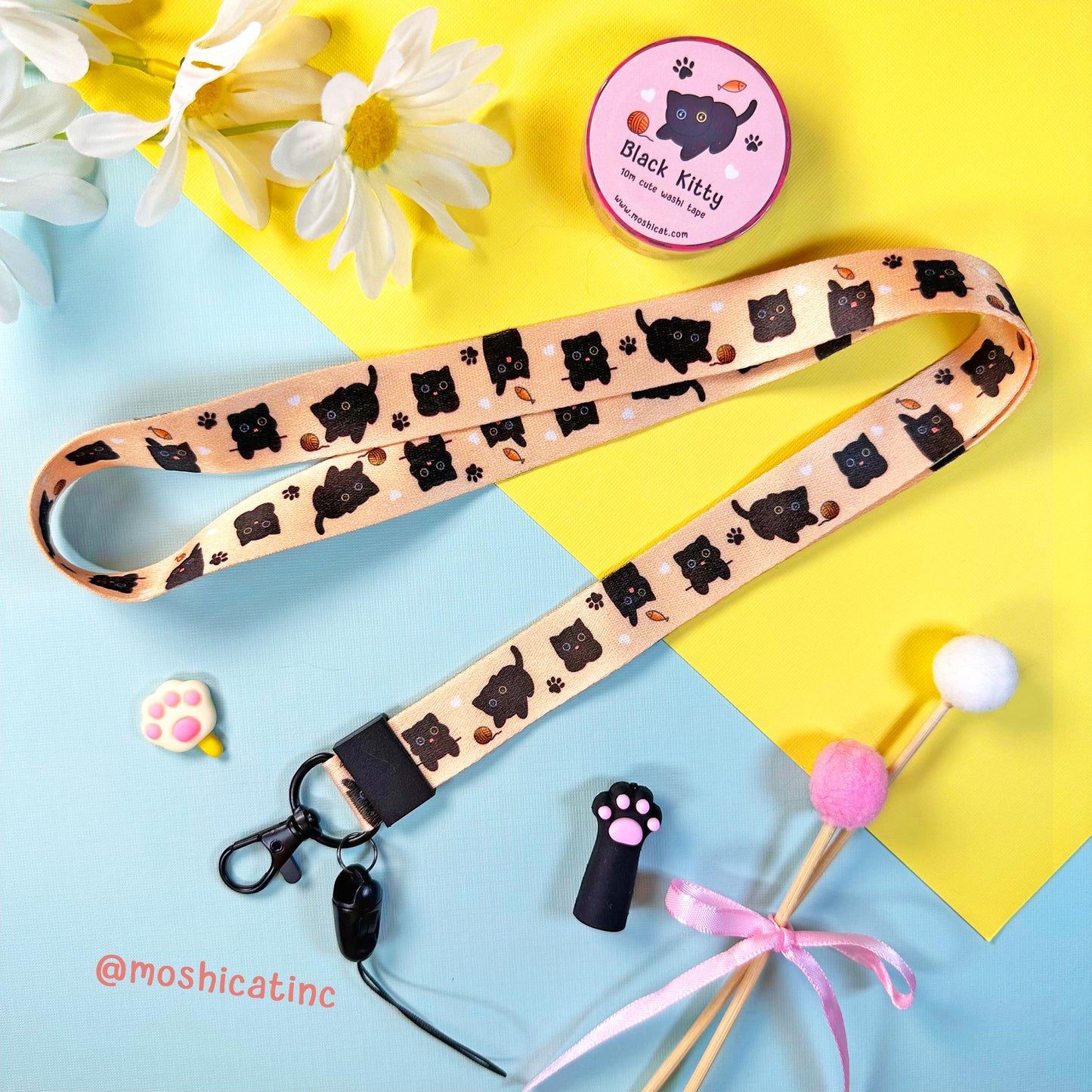 Black kitties (Lanyard)