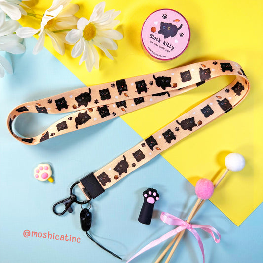 Black kitties (Lanyard)