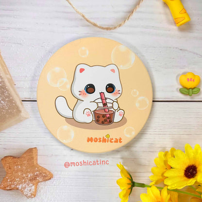 Bubble kit-tea ceramic coaster