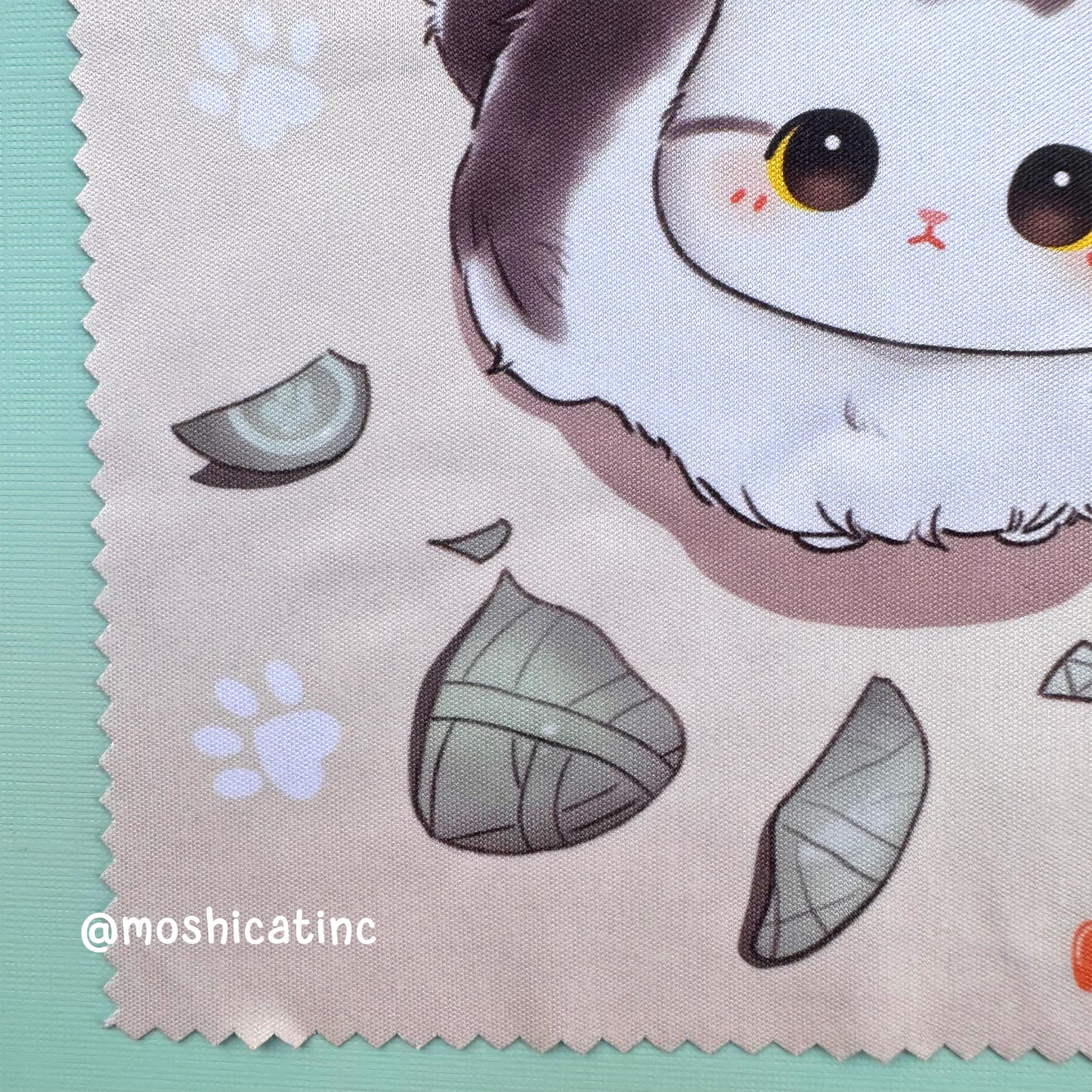 Kitty broke vase (Lens cleaning cloth)