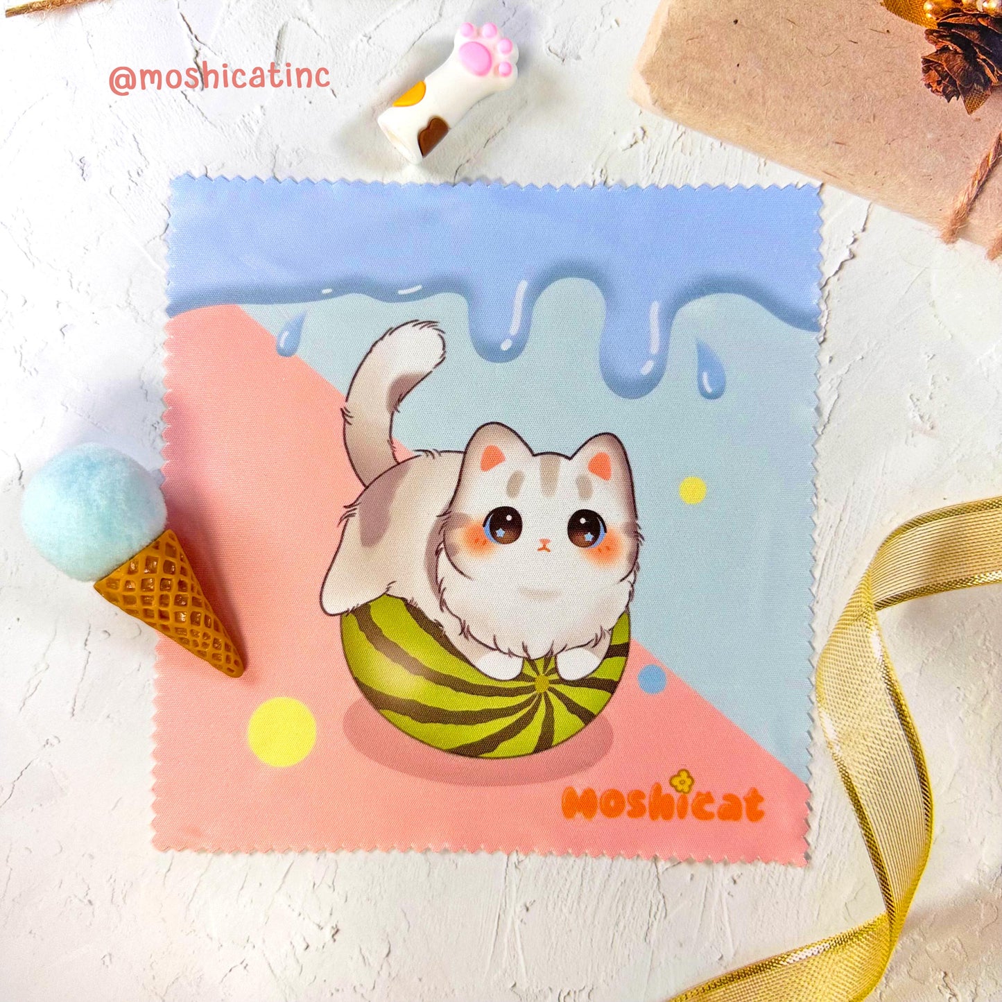 Watermelon kitty (Lens cleaning cloth)