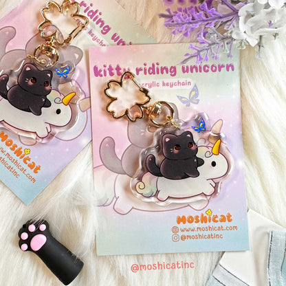 Kitty and cute unicorn (Keychain)