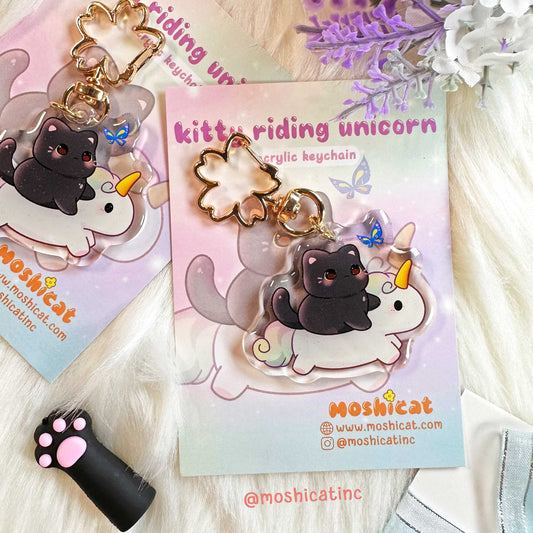 Kitty and cute unicorn (Keychain)