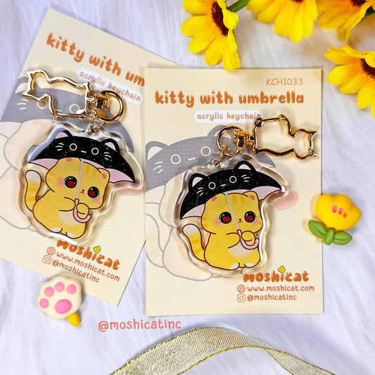 Kitty with umbrella (Keychain)