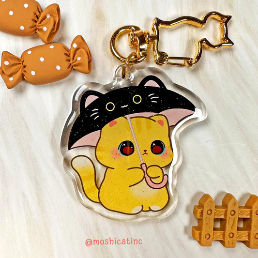 Kitty with umbrella (Keychain)